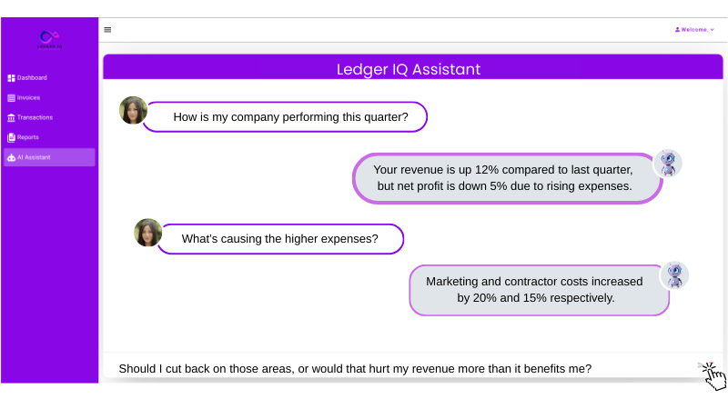 Ledger IQ Smart Bookkeeping Chat